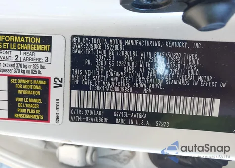 2009 Toyota Venza Base V6 from USA, damaged, VIN 4T3BK11AX9U009880